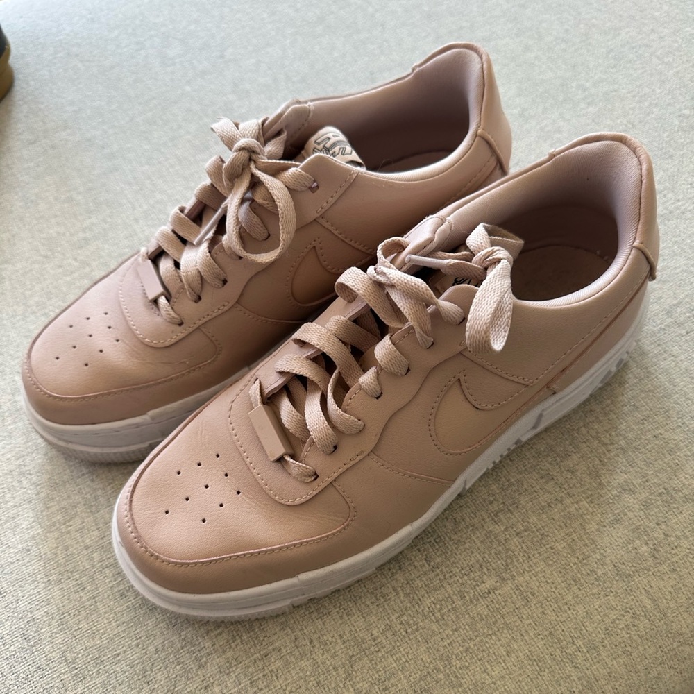Nike Air Force 1s in Tan